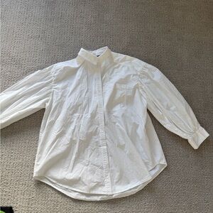 Anthropologie Cream Button Down Shirt